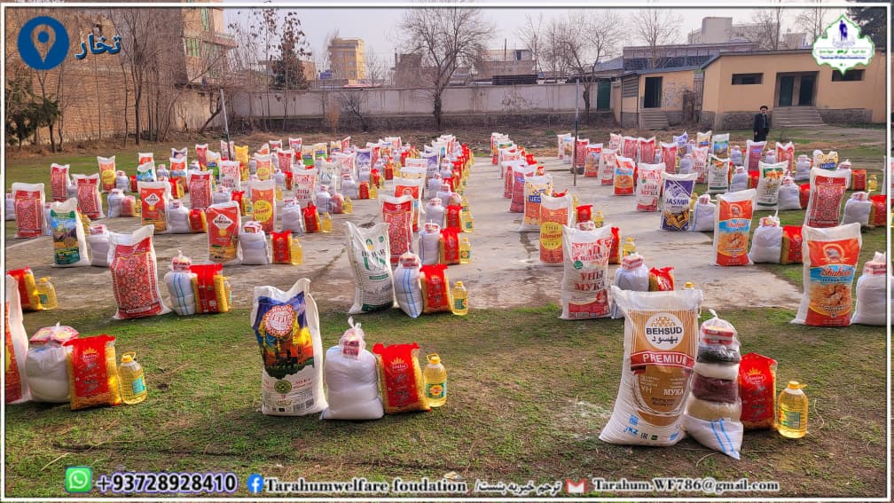 100 packages of food in Takhar province